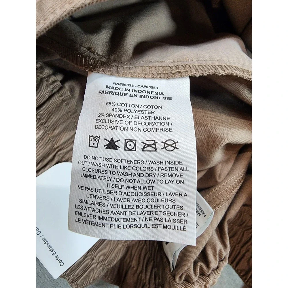 Nike Sportswear Essential Twill Maxi Skirt Brown Size Medium Elastic Waistband